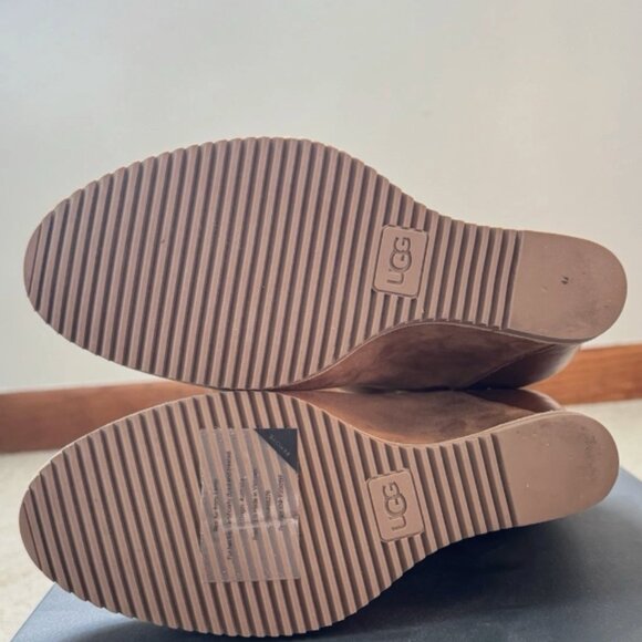 UGG Classic Mondri Cuff Chestnut Wedge Boots Women's Size 10 - Picture 5 of 5